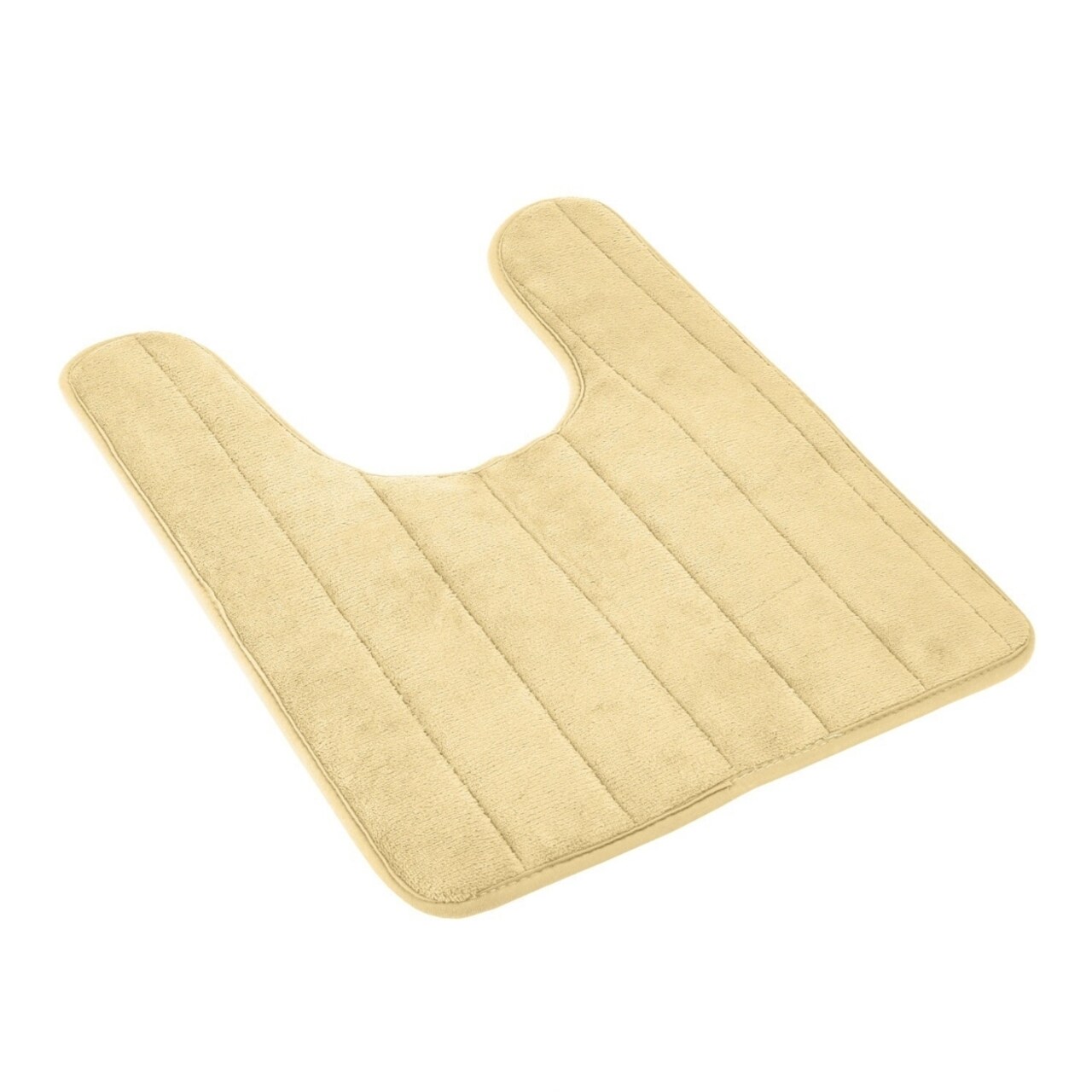 U Shaped Bathroom Rugs Contour Non-Slip Toilet Mat Absorbent Cozy Velvet Floor Mat 23.62 X 19.69In